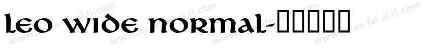 Leo Wide Normal字体转换